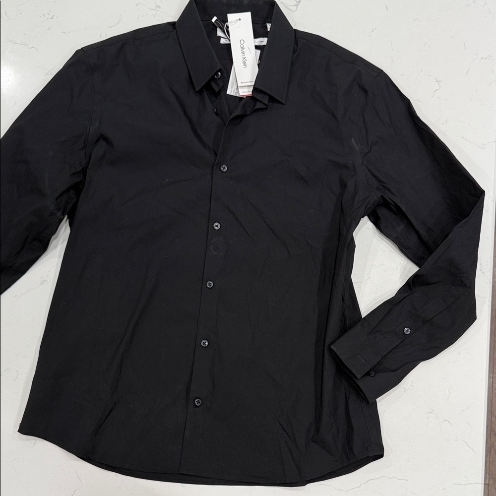 NWT-Calvin Klein Men's black extra slim fit size L